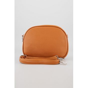 Geanta crossbody cu bareta detasabila si model uni