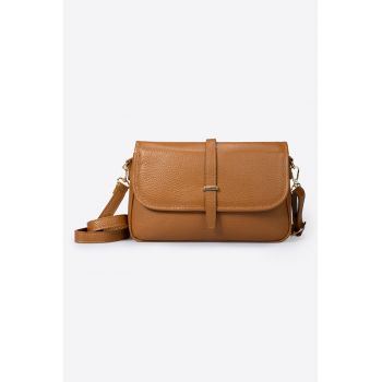 Geanta crossbody de piele cu aspect texturat