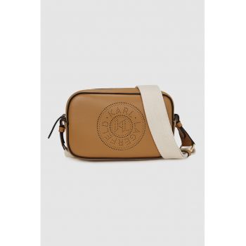 Geanta crossbody de piele cu logo