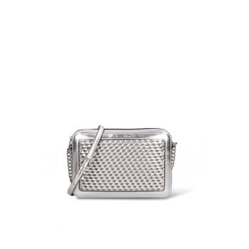 Geanta crossbody de piele ecologica cu aspect metalizat Solara Chic