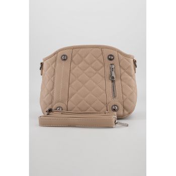 Geanta crossbody de piele ecologica cu bareta detasabila