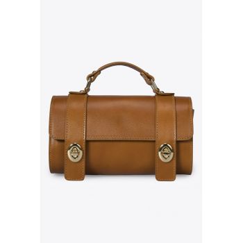 Geanta crossbody din piele cu bareta detasabila