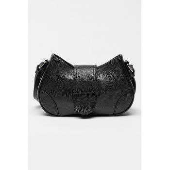 Geanta crossbody din piele cu inchidere cu clapa