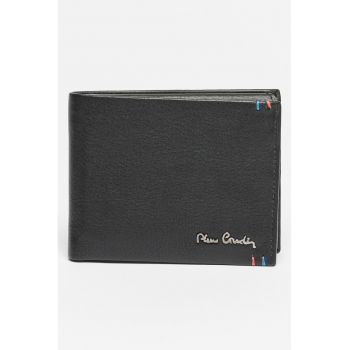 Geanta de piele cu logo metalic discret