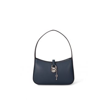 Geanta de piele cu maner si logo