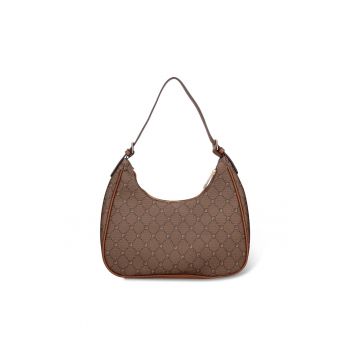 Geanta de piele ecologica cu bareta de umar si monograma Seraphina Pro