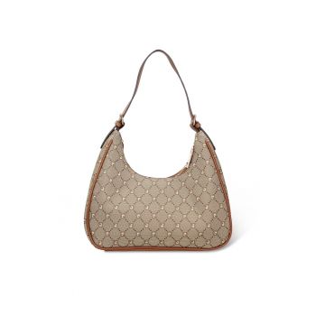 Geanta de piele ecologica cu bareta de umar si monograma Seraphina Pro