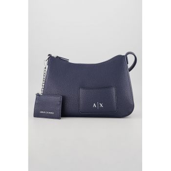 Geanta de piele ecologica cu bareta de umar si portcart detasabil