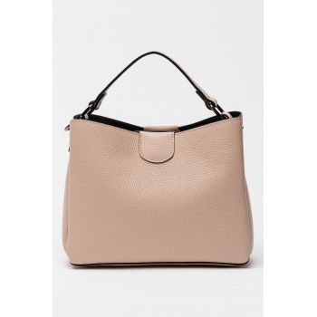 Geanta din piele cu maner si bareta detasabila