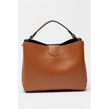 Geanta din piele cu maner si bareta detasabila