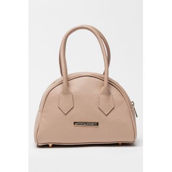 Geanta din piele cu maner si bareta detasabila