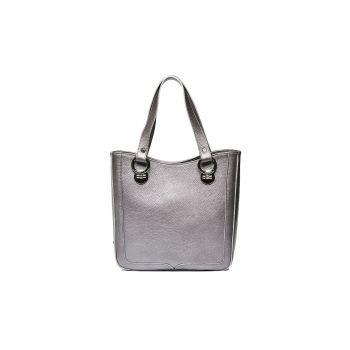 Geanta Elisabeth 7 Dama Piele naturala -  gri sidefat