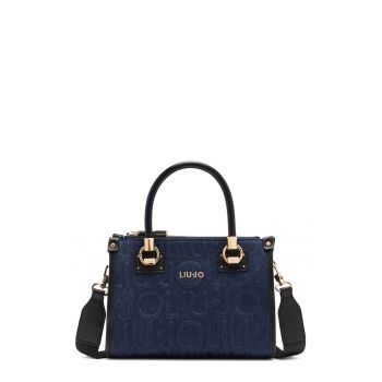 Geanta mica din denim cu maner