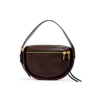 Geanta mica din piele cu bareta ajustabila de umar Noemie