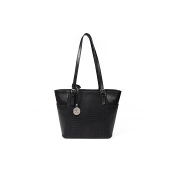 Geanta Michelle Dama Piele naturala -  negru