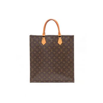 Geanta  Monogram Sac Plat - piele naturala - maro - 36x38x9cm