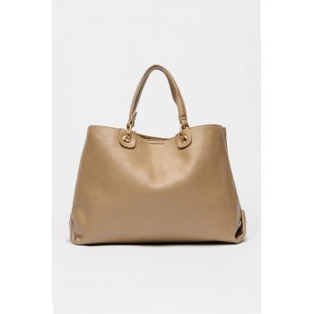 Geanta shopper de piele ecologica cu aspect maramorat