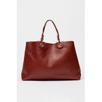 Geanta shopper de piele ecologica cu aspect maramorat