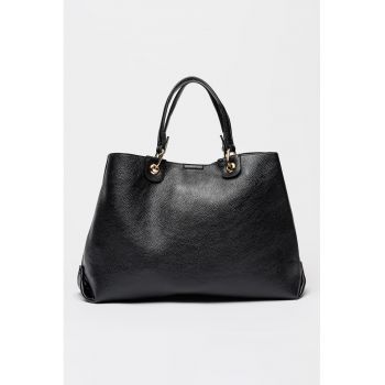 Geanta shopper de piele ecologica cu aspect maramorat