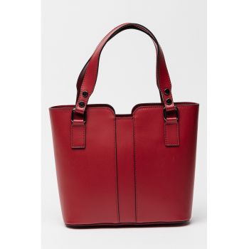 Geanta shopper din piele cu bareta detasabila