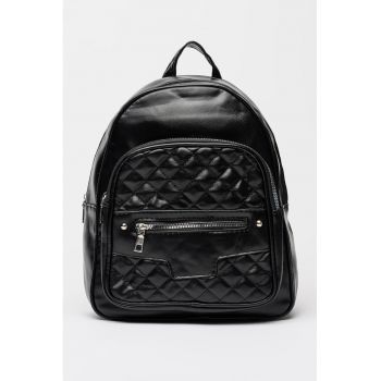 Rucsac de piele ecologica cu garnitura matlasata