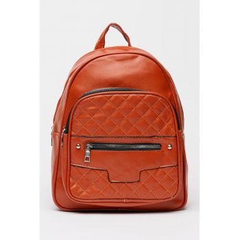 Rucsac de piele ecologica cu garnitura matlasata