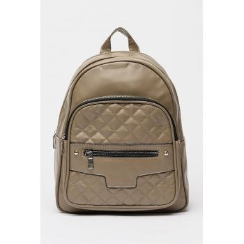 Rucsac de piele ecologica cu garnitura matlasata