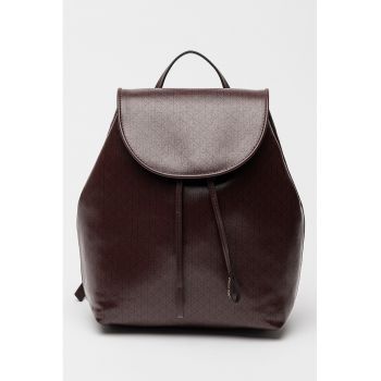 Rucsac de piele ecologica cu model monograma