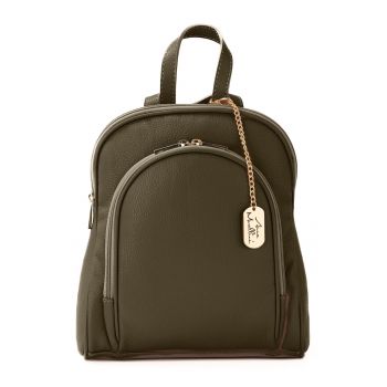 Rucsac din piele cu buzunar frontal Breta