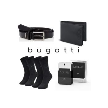 Set cadou de lux pentru barbati -  42127753 - sosete - portofel - portchei - curea piele naturala