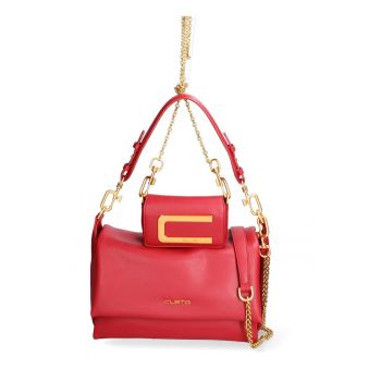 Set de geanta de piele ecologica cu bareta de uamr si geanta crossbody Floriana Prime