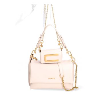 Set de geanta de piele ecologica cu bareta de uamr si geanta crossbody Floriana Prime