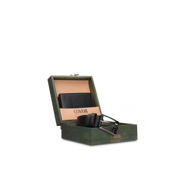 Set de portofel de piele si curea Erevan Pro - 2 piese