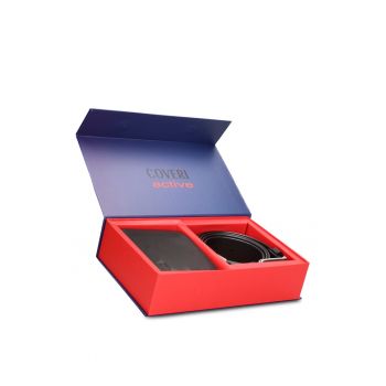 - Set de potofel de piele si curea Cadence Elite - 2 piese