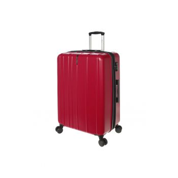 Troler Mare - Extensibil -  ABS - 4 Roti Duble - Cifru TSA - ST 538 - 75 cm - Rosu