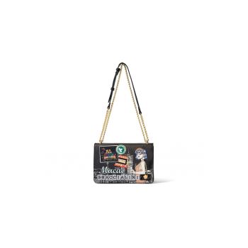 Geanta crossbody cu bareta din lant - Multicolor