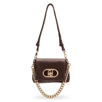 Geanta crossbody cu maner detasabil de lant Lapuffy - Maro - Bej