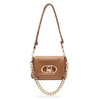 Geanta crossbody cu maner detasabil de lant Lapuffy - Maro deschis