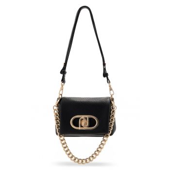 Geanta crossbody cu maner detasabil de lant Lapuffy - Negru