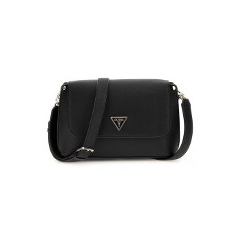 Geanta crossbody din piele ecologica cu detaliu logo Meridian