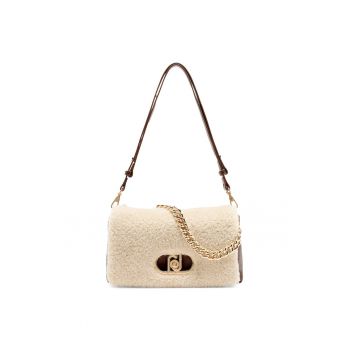 Geanta cu detalii din material teddy Lapuffy