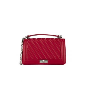 Geanta dama  bordo - material sintetic