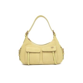 Geanta dama  Green T59Q Cargo - piele naturala - culoare verde