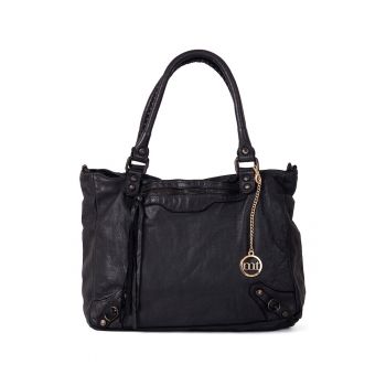 Geanta de piele cu bareta ajustabila de umar