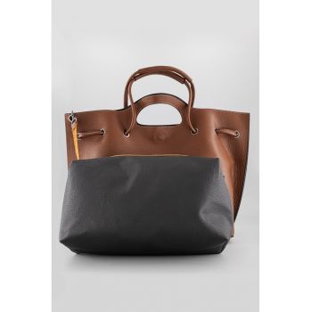 Geanta de piele cu bareta detasabila de umar