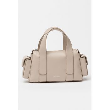 Geanta de piele ecologica cu bareta detasabila de umar