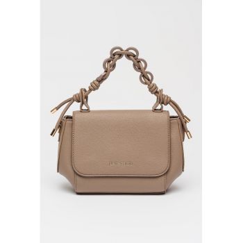 Geanta de piele ecologica cu bareta detasabila si maner