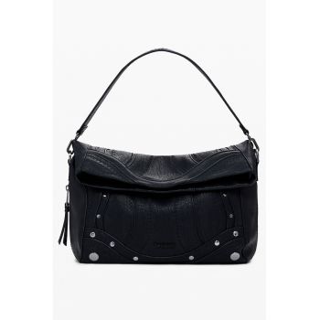 Geanta din piele ecologica cu bareta de umar detasabila