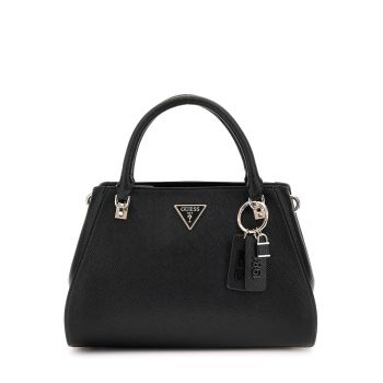 Geanta din piele ecologica cu maner si logo metalic