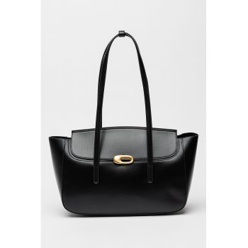 Geanta tote de piele ecologica cu detaliu metalic